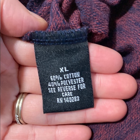 Beautiful Giant Boho Maroon and Blue Geometric Short Sleeve Tee Size XL - Picture 15 of 15